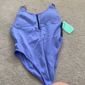 F21 purple zip bodysuit